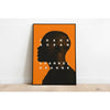 Orange canvas print featuring a silhouette of Frank Ocean's profile with the text CHANNEL ORANGE.