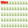 A set of 30 light green space-saving hanger connector hooks for organizing items.