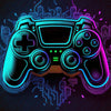 Neon Gamer Controller Diamond Painting Kit