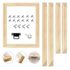 A set of wooden framing and mounting pieces for an anime canvas print, including strips and hardware.
