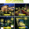 Éclairage de feux d'artifice LED solaires décoratifs pour jardins, allées, patios et pelouses.