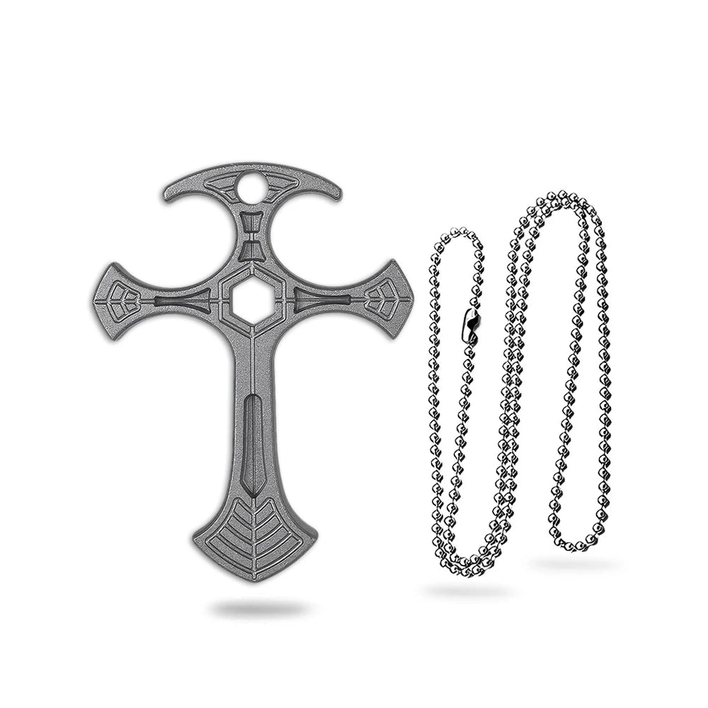 Cross Pendant Self-Defense Tool with Bottle Opener