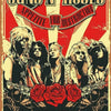 Placa de metal vintage de banda de rock, decoración de pared con diseño rojo y negro, rosas y texto Guns N' Roses