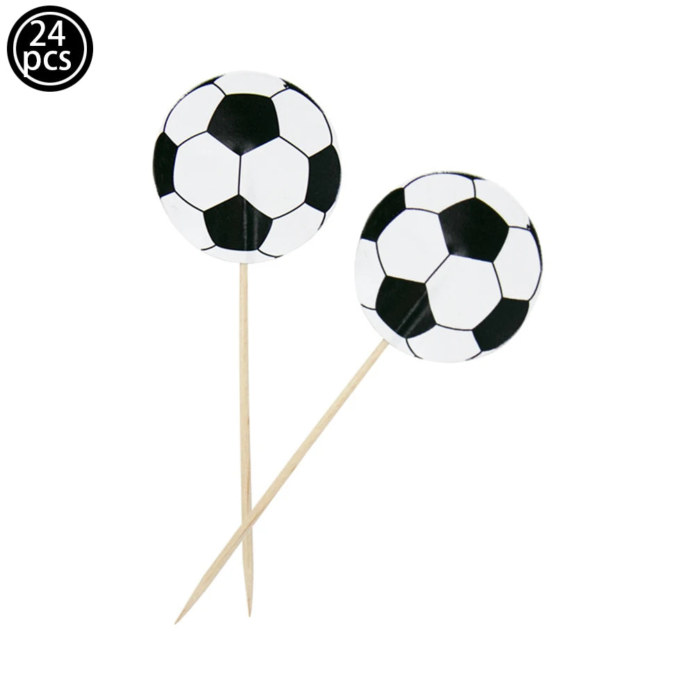 Soccer Ball Cupcake Toppers for Sports-Themed Parties