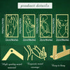 Set of four gold-colored metal line art wall decor pieces featuring female figures and abstract lines.