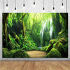 Forest Waterfall Wonderland Photography Backdrop