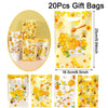 20 pieces of yellow and orange bee honey gift bags with handles for party favors