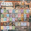 A collection of retro cartoon PET die cut stickers in various colors and designs for scrapbooking and journaling.