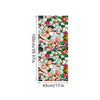 Botanical print static cling window film featuring pink and white blossoms on green branches