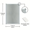 A rectangular silver metal tin sign with a clear acrylic border and double-sided stickers.
