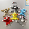A collection of fridge magnets featuring cute animal designs including a tiger, a cat, an elephant, a donkey, and a duck.
