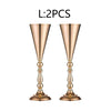 Gold Trumpet Vase Metal Flower Holder for Weddings & Home Decor