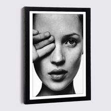 Elegant Wooden Picture Frame with Artistic Canvas Print