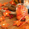 Maple Leaf LED String Lights – Warm Glow for Autumn Décor
