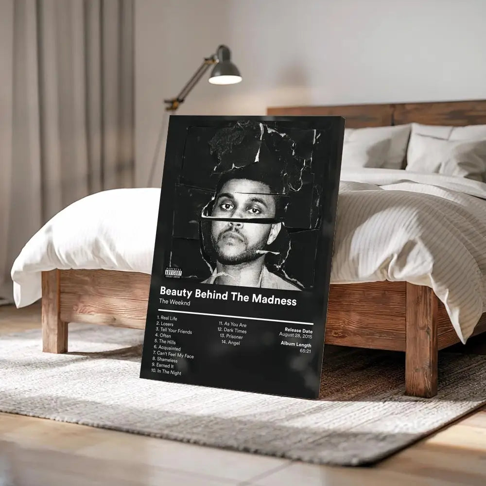 The Weeknd Calligraphy Album Art Canvas Print