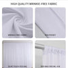 White silky touch fabric showing wrinkle-free drape and elasticity for drapery backdrop