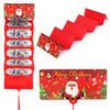A festive red Santa Claus money holder with ten slots for cash gifts.