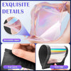 Gros plan d'un sac de stockage refermable transparent, montrant ses détails raffinés comme une entaille et un bord net.