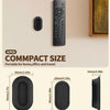 A set of magnetic silicone remote control holders in black, showing various sizes for mounting devices.