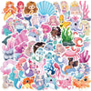 A collection of colorful PVC stickers featuring various cute and whimsical cats, mythical creatures, and floral designs for s