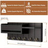 Black wooden key holder with six hooks for organizing and display