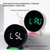 A black LED ambient light alarm clock displaying LAL and LSL, featuring three levels of manual adjustment and automatic light