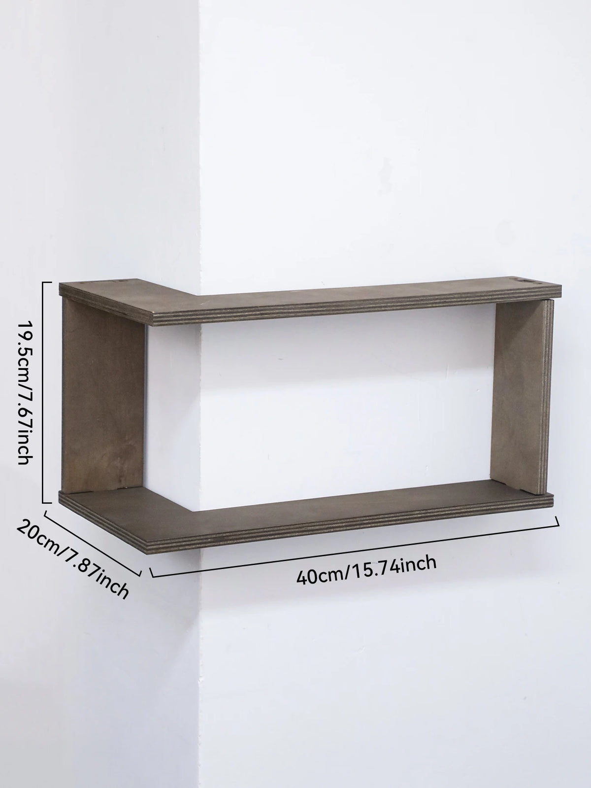 Corner Floating Wooden Wall Shelves for Home Decor