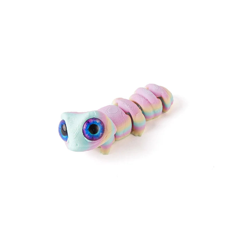 3D Printed Big Eye Lizard Figurine with Movable Joints