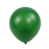 A single, glossy, spherical green latex balloon.