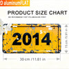 Product size chart for a 2D aluminum FLAT sign measuring 30 cm by 15 cm.