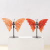 Hand-Carved Natural Amethyst Crystal Butterfly Desk Ornament