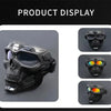 Product display showing a black skull full face motorcycle and bicycle mask with a windproof lens.