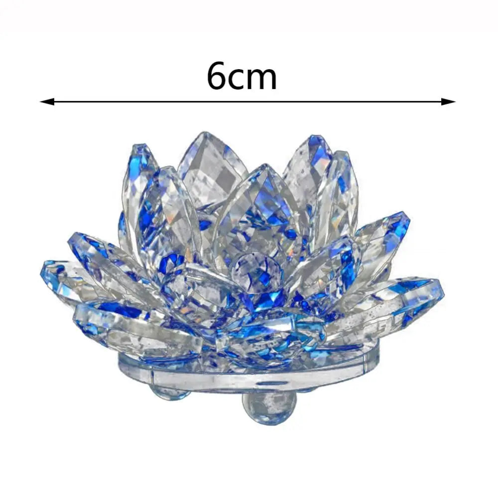 Crystal Lotus Flower Feng Shui Decorative Ornament