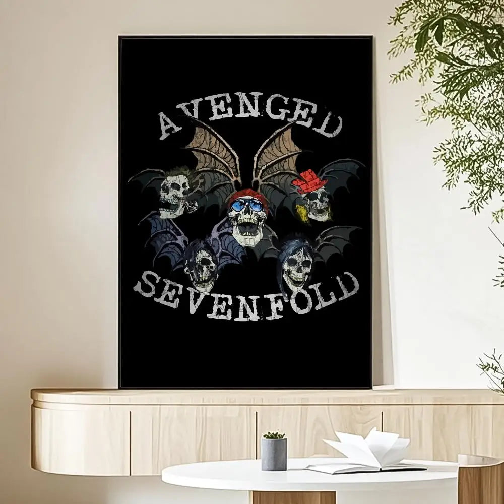 Avenged Sevenfold Band Art Canvas Poster - Eco-Friendly Waterproof Wall Decor