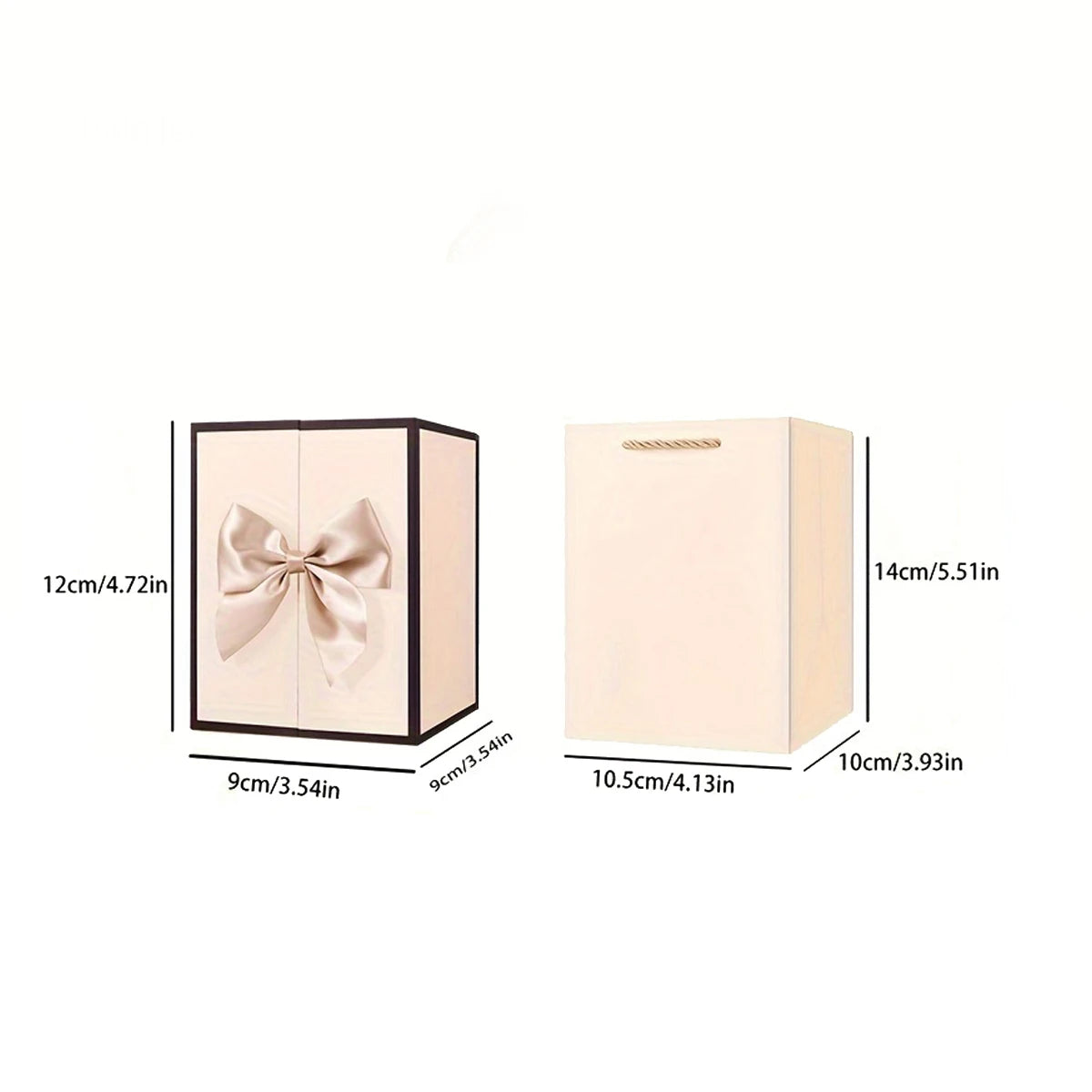 A light pink gift box with a bow and a bear pendant necklace inside.