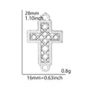 Silver cross charm measuring 28mm long and weighing 0.8g
