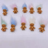 Retro Troll Dolls with Colorful Hair – Set of 10 Mini Figures for Parties and Decor