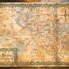 Vintage retro world map canvas wall art showing a detailed map of the Shire with various locations and features.