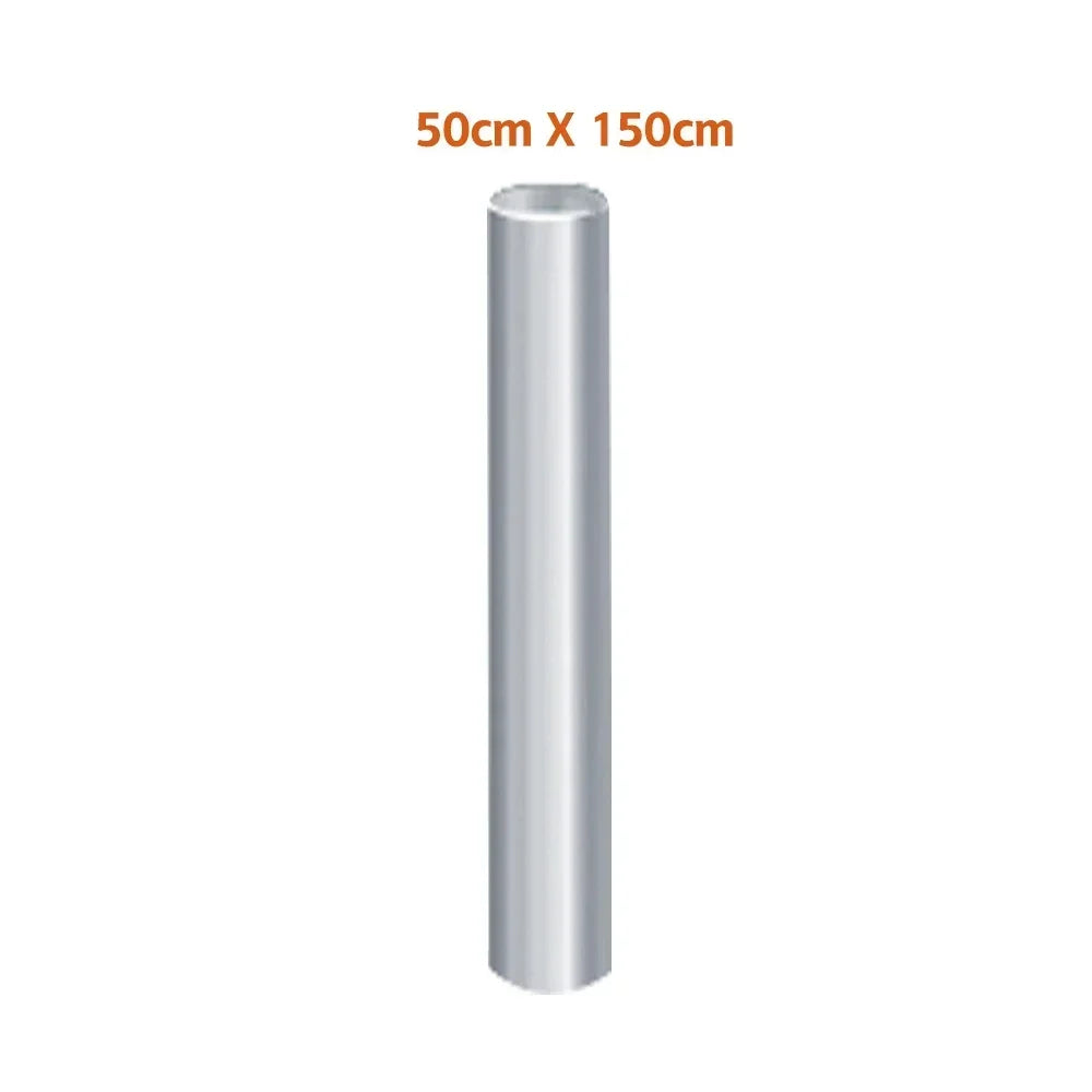 A cylindrical roll of transparent PVC furniture protector film for scratch-resistant self-adhesive vinyl wrap.