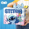 A box of Stitch merchandise featuring a character design and an illustration of the character.