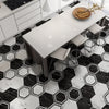 Hexagon Peel-and-Stick Wall & Floor Tiles