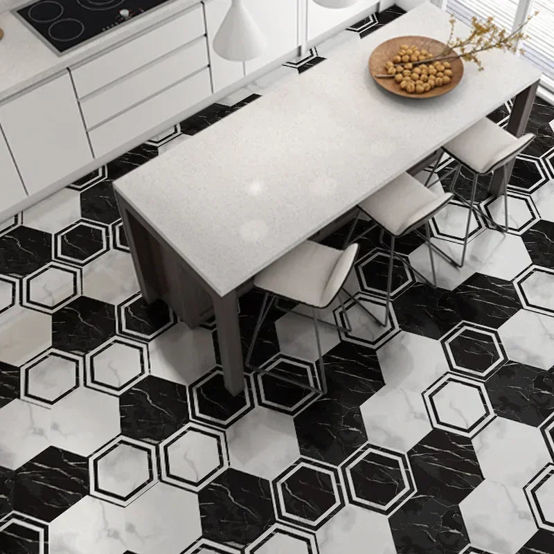 Hexagon Peel-and-Stick Wall & Floor Tiles