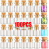 Mini Clear Glass Bottles with Cork Stoppers for DIY Crafts and Storage
