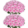 A bouquet of pink roses used for weddings and home decor.