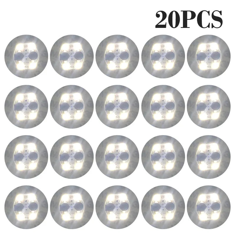 20 pieces of luminous LED coaster lights designed for bottles and glasses