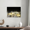 Canvas wall art depicting the Kaaba and Al Masjid An Nabawi at night.