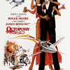 A movie poster featuring James Bond and Roger Moore in Octopussy