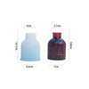 A light blue silicone mold for crafting vases and trays, shown with dimensions.