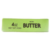 Conteneur rectangulaire vert lime étiqueté Beurre Salé 4 oz net