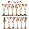 Gold Trumpet Vase Metal Flower Holder for Weddings & Home Decor